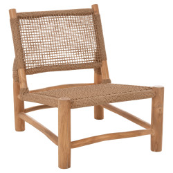 Καρεκλα londer hm5986 ξυλο teak σε φυσικο και συνθετικο rattan 63x77x77υεκ. **