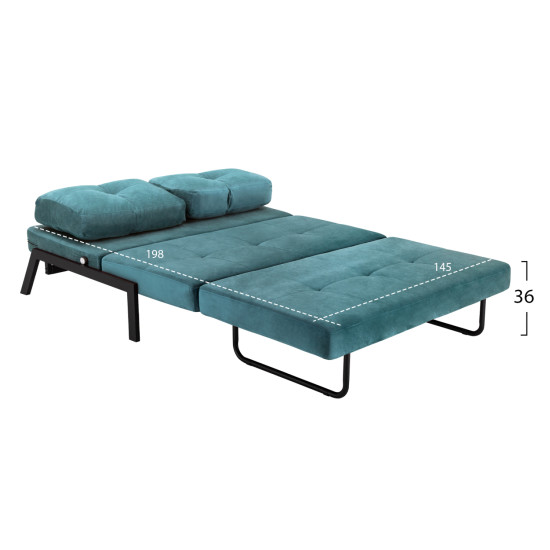 Καναπεσ κρεβατι constance hm3079.15 βελουδο menta 2½ θεσιοσ 151x92x66υεκ. **