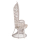 Πολυθρονα royal peacock hm9342.02 rattan σε λευκο-μαξιλαρι λευκο 114x72x150yεκ. **