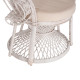 Πολυθρονα royal peacock hm9342.02 rattan σε λευκο-μαξιλαρι λευκο 114x72x150yεκ. **