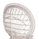 Πολυθρονα royal peacock hm9342.02 rattan σε λευκο-μαξιλαρι λευκο 114x72x150yεκ. **