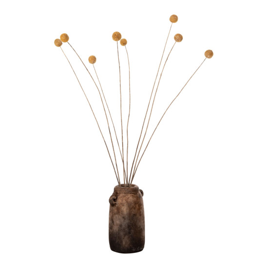 DECORATIVE DRIED BOUQUET CRASPEDIA GLOBOSA HM7956 YELLOW 63Hcm. **