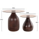 Βοηθητικα τραπεζακια 2τμχ chang hm9668 ξυλο mango-γυαλι top φ55x49,5υ & φ40x36,5υεκ. **