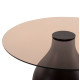 Βοηθητικα τραπεζακια 2τμχ chang hm9668 ξυλο mango-γυαλι top φ55x49,5υ & φ40x36,5υεκ. **