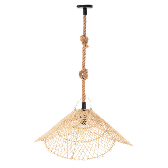 Φωτιστικο οροφησ κρεμαστο hm7878.02 rattan σε φυσικο χρωμα φ58,5x31yεκ **