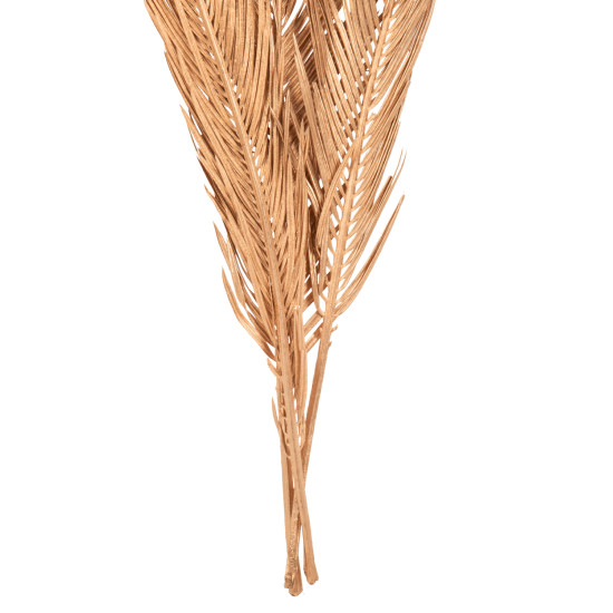 DECORATIVE DRIED 3-LEAF SET OF PALM TREE HM7958 GOLD 110Hcm. **