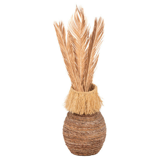 DECORATIVE DRIED 3-LEAF SET OF PALM TREE HM7958 GOLD 110Hcm. **