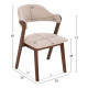 ΚΑΡΕΚΛΑ RIDER HM9734.02 RUBBERWOOD ΣΕ ΚΑΡΥΔΙ-ΥΦΑΣΜΑ ΕΚΡΟΥ 59x59x83Yεκ. - 2τεμ **