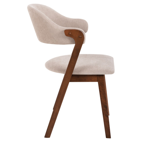 ΚΑΡΕΚΛΑ RIDER HM9734.02 RUBBERWOOD ΣΕ ΚΑΡΥΔΙ-ΥΦΑΣΜΑ ΕΚΡΟΥ 59x59x83Yεκ. - 2τεμ **