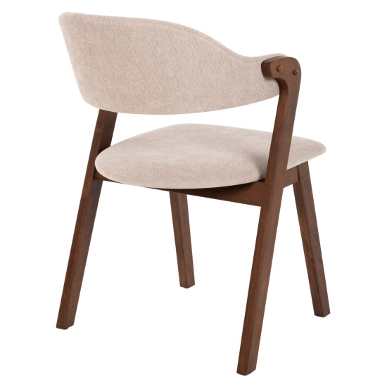 ΚΑΡΕΚΛΑ RIDER HM9734.02 RUBBERWOOD ΣΕ ΚΑΡΥΔΙ-ΥΦΑΣΜΑ ΕΚΡΟΥ 59x59x83Yεκ. - 2τεμ **