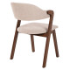 ΚΑΡΕΚΛΑ RIDER HM9734.02 RUBBERWOOD ΣΕ ΚΑΡΥΔΙ-ΥΦΑΣΜΑ ΕΚΡΟΥ 59x59x83Yεκ. - 2τεμ **