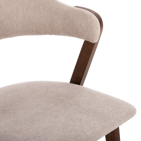 ΚΑΡΕΚΛΑ RIDER HM9734.02 RUBBERWOOD ΣΕ ΚΑΡΥΔΙ-ΥΦΑΣΜΑ ΕΚΡΟΥ 59x59x83Yεκ. - 2τεμ **