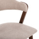 ΚΑΡΕΚΛΑ RIDER HM9734.02 RUBBERWOOD ΣΕ ΚΑΡΥΔΙ-ΥΦΑΣΜΑ ΕΚΡΟΥ 59x59x83Yεκ. - 2τεμ **