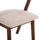 ΚΑΡΕΚΛΑ RIDER HM9734.02 RUBBERWOOD ΣΕ ΚΑΡΥΔΙ-ΥΦΑΣΜΑ ΕΚΡΟΥ 59x59x83Yεκ. - 2τεμ **