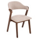 ΚΑΡΕΚΛΑ RIDER HM9734.02 RUBBERWOOD ΣΕ ΚΑΡΥΔΙ-ΥΦΑΣΜΑ ΕΚΡΟΥ 59x59x83Yεκ. - 2τεμ **