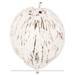 Επιτραπεζιο διακοσμητικο hm4326.05 καρυδα σε λευκο χρωμα 20x20x20υεκ ** Επιτραπεζιο διακοσμητικο hm4326.05 καρυδα σε λευκο χρωμα 20x20x20υεκ **