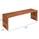 Παγκακι nya hm9829 μασιφ ξυλο teak σε φυσικο 139,5x34,5x48,5υεκ. **