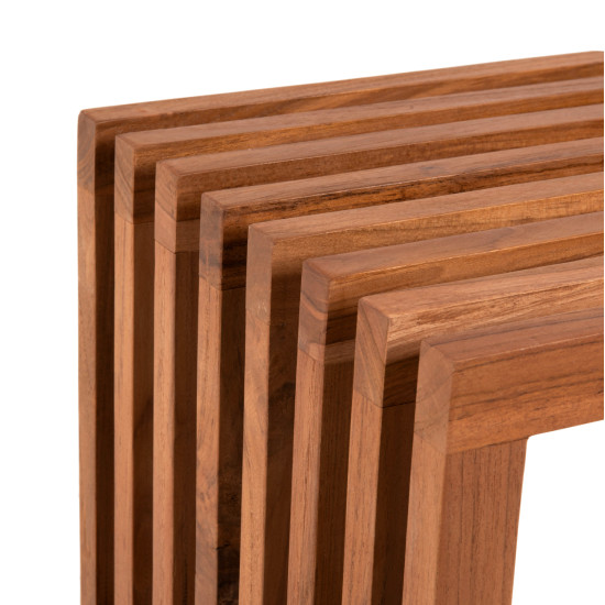 Παγκακι nya hm9829 μασιφ ξυλο teak σε φυσικο 139,5x34,5x48,5υεκ. **