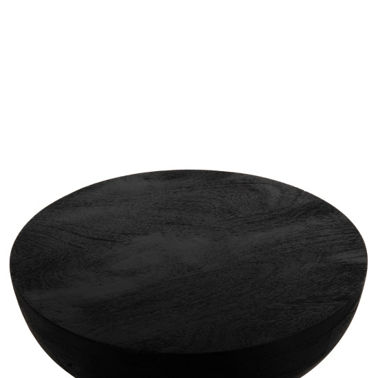 Σκαμπο στρογγυλο scallop hm9702 μασιφ mango σε σε μαυρο χρωμα φ35x45υεκ. ** Σκαμπο στρογγυλο scallop hm9702 μασιφ mango σε σε μαυρο χρωμα φ35x45υεκ. **