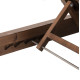 Ξαπλωστρα ikaria hm10622.04 πευκο σε καρυδι-μοκα textileνε-μαξιλαρι 20εκ. **
