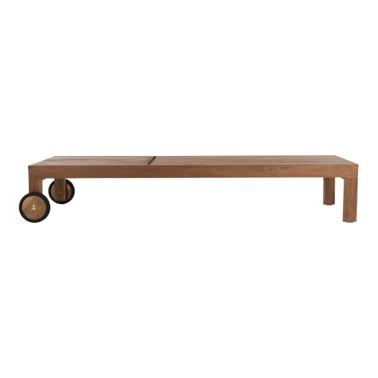 Ξαπλωστρα lagertha hm5963.11 ξυλο τεακ σε φυσικο χρωμα 200x65x102υεκ. **