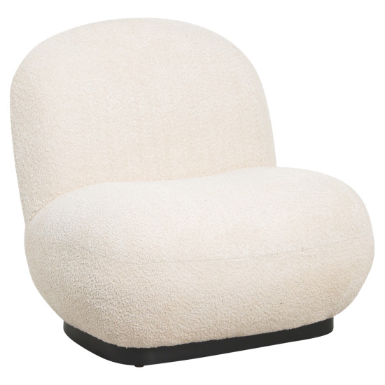 Πολυθρονα beany hm9591.06 εκρου μπουκλε υφασμα 85x82x77υ εκ. **