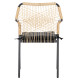 Πολυθρονα αλουμινιου trotter hm5865.11 σκουροσ γκρι σκελετοσ με wicker μπεζ & μαυρο μαξιλαρι **