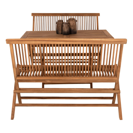 Σετ τραπεζαριασ εξωτ. χωρου 3τμχ kendall hm11952 μασιφ ξυλο teak φυσικο **