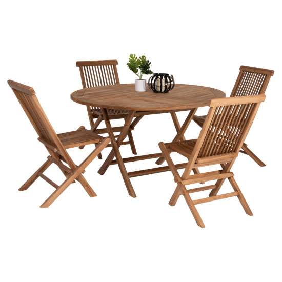 Σετ τραπεζαριασ εξωτ. χωρου 5τμχ kendall hm11956 μασιφ ξυλο teak φυσικο ** Σετ τραπεζαριασ εξωτ. χωρου 5τμχ kendall hm11956 μασιφ ξυλο teak φυσικο **