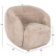 Πολυθρονα karpen hm9600.08 μπεζ μπουκλε υφασμα 93x87x78υ εκ. **