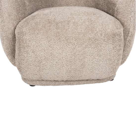 Πολυθρονα karpen hm9600.08 μπεζ μπουκλε υφασμα 93x87x78υ εκ. **