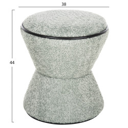 Σκαμπο στρογγυλο linner hm9604.05 μπουκλε υφασμα φυστικι-μαυρη λεπτομερεια φ38x44 εκ. ** Σκαμπο στρογγυλο linner hm9604.05 μπουκλε υφασμα φυστικι-μαυρη λεπτομερεια φ38x44 εκ. **