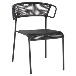 Καρεκλα suki hm6053.02 μεταλλo kai συνθετικο rattan σε μαυρο 54x62x80υεκ **