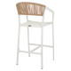 Σκαμπο αλουμινιου miri λευκο με μπρατσα rattan & textline 56x58x105yεκ. hm5892.22 **