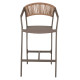 Σκαμπο αλουμινιου σαμπανι με μπρατσα rattan & textline 56x58x105yεκ.hm5892.23 **