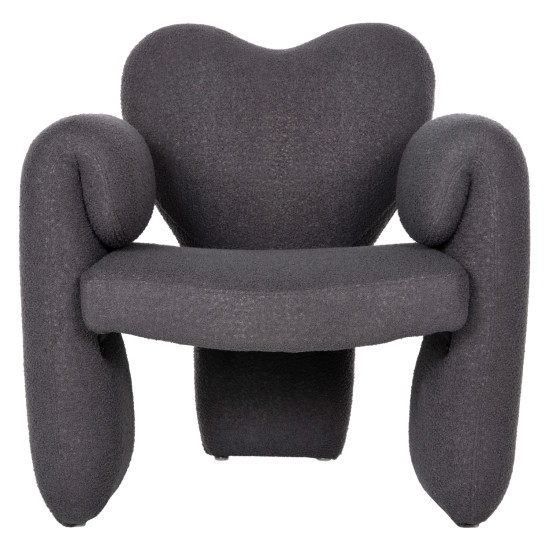 Πολυθρονα hartt hm9777.01 γκρι teddy υφασμα 84x74x87yεκ. **