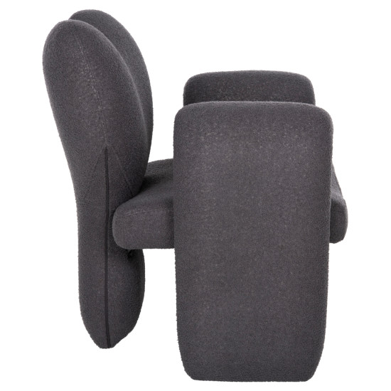 Πολυθρονα hartt hm9777.01 γκρι teddy υφασμα 84x74x87yεκ. **