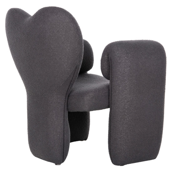 Πολυθρονα hartt hm9777.01 γκρι teddy υφασμα 84x74x87yεκ. **