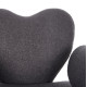 Πολυθρονα hartt hm9777.01 γκρι teddy υφασμα 84x74x87yεκ. **