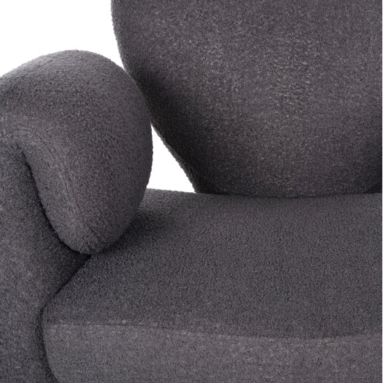 Πολυθρονα hartt hm9777.01 γκρι teddy υφασμα 84x74x87yεκ. **