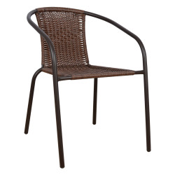 Σετ τραπεζαριασ 3τμχ με τραπεζι φ70 & καρεκλεσ camel καφε hm5180.02 ** Σετ τραπεζαριασ 3τμχ με τραπεζι φ70 & καρεκλεσ camel καφε hm5180.02 **