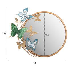 Καθρεπτησ τοιχου στρογγυλοσ ημ4213 μεταλλο σε χρυσο-πρασινο-μπλε 62x6,5x56yεκ. ** Καθρεπτησ τοιχου στρογγυλοσ ημ4213 μεταλλο σε χρυσο-πρασινο-μπλε 62x6,5x56yεκ. **