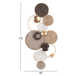 Διακοσμητικο τοιχου hm4215 μεταλλο σε γηινα χρωματα 60x5x122 εκ. ** Διακοσμητικο τοιχου hm4215 μεταλλο σε γηινα χρωματα 60x5x122 εκ. **