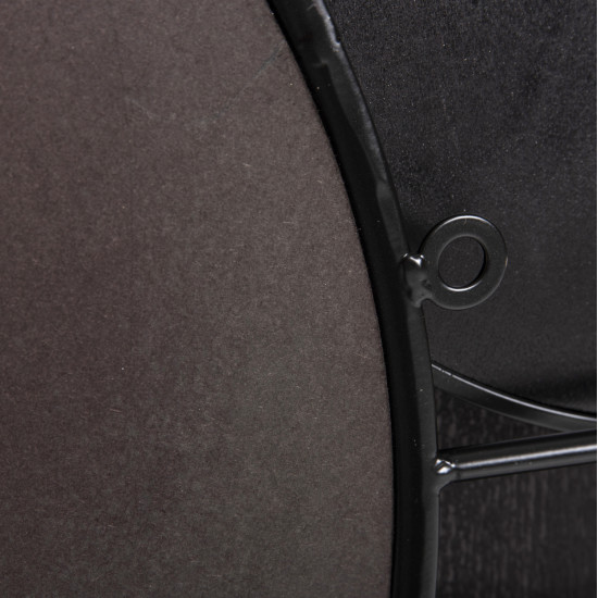 Καθρεπτησ τοιχου στρογγυλοσ davion hm4217 mdf-black metal 123x5x63υεκ. **