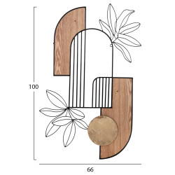 Διακοσμητικο τοιχου hm4218 ξυλο σε φυσικο-μαυρο μεταλλο 66x100υ εκ. ** Διακοσμητικο τοιχου hm4218 ξυλο σε φυσικο-μαυρο μεταλλο 66x100υ εκ. **