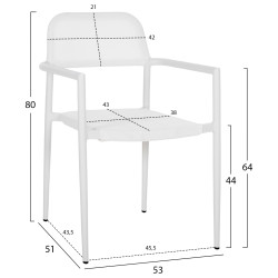Πολυθρονα αλουμινιου ronny hm5998.02 λευκοσ σκελετοσ & λευκο textilene 53x51x80υεκ. ** Πολυθρονα αλουμινιου ronny hm5998.02 λευκοσ σκελετοσ & λευκο textilene 53x51x80υεκ. **