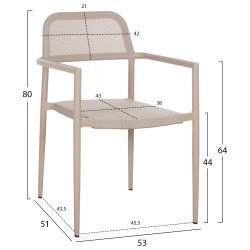 Πολυθρονα αλουμινιου ronny hm5998.03 σαμπανι σκελετοσ&σαμπανι textilene 53x51x80υεκ. ** Πολυθρονα αλουμινιου ronny hm5998.03 σαμπανι σκελετοσ&σαμπανι textilene 53x51x80υεκ. **