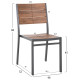 Καρεκλα αλουμινιου saga hm6063.02 σκουρο γκρι με polywood 46x52x86υεκ. **