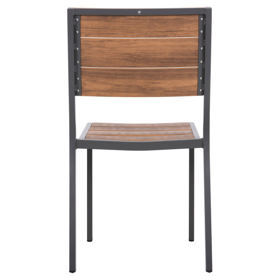 Καρεκλα αλουμινιου saga hm6063.02 σκουρο γκρι με polywood 46x52x86υεκ. **