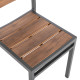 Καρεκλα αλουμινιου saga hm6063.02 σκουρο γκρι με polywood 46x52x86υεκ. **